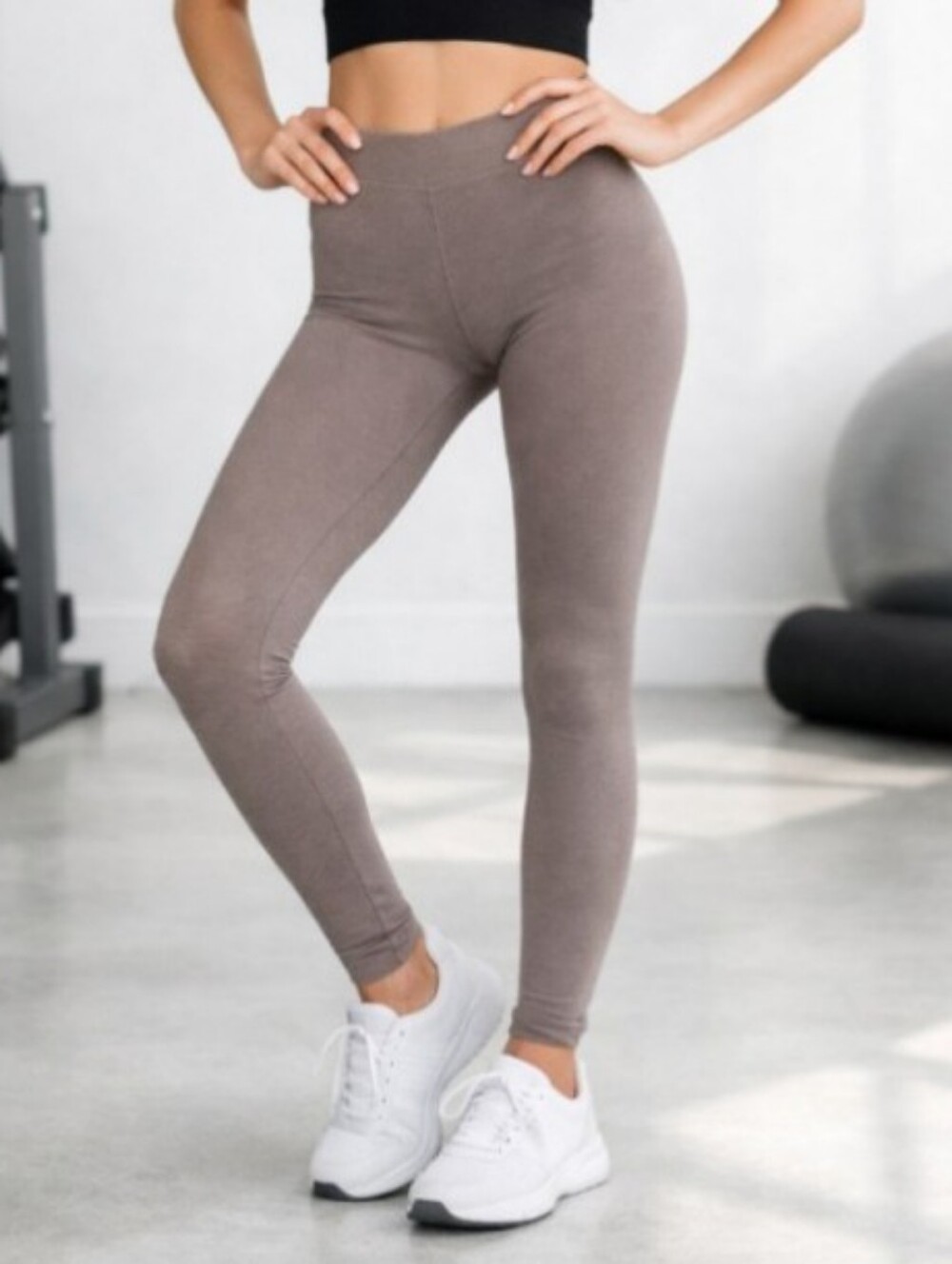 "POOF" Taupe/Brown Jrs. (S) Leggings